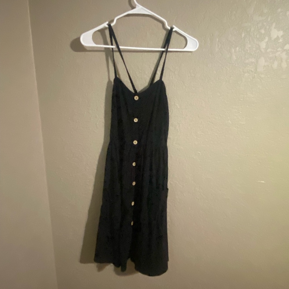 Black midi dress